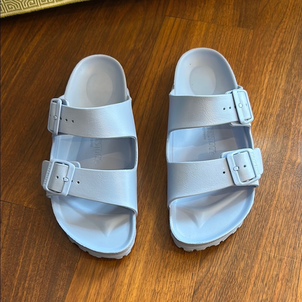 EUC Birkenstock Light Blue Sandals. Size: 39 (women’s 8.5)